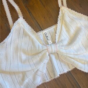 NWOT the pretties of Venice pointelle crop top